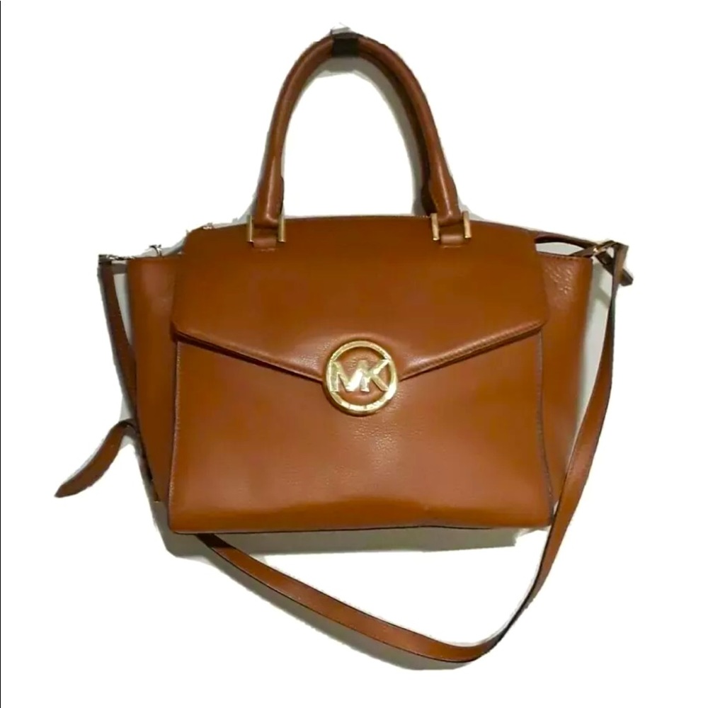 Michael Kors Brown Leather Crossbody Shoulder Bag